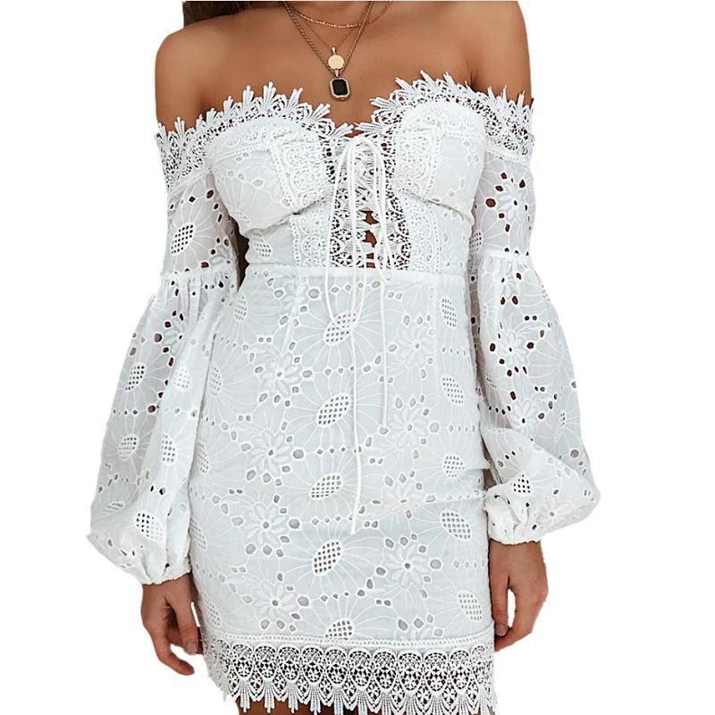 Women's White Lace Dress