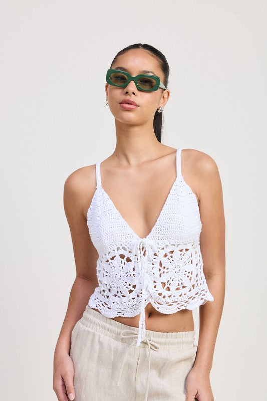 CROCHET LACE TOP
