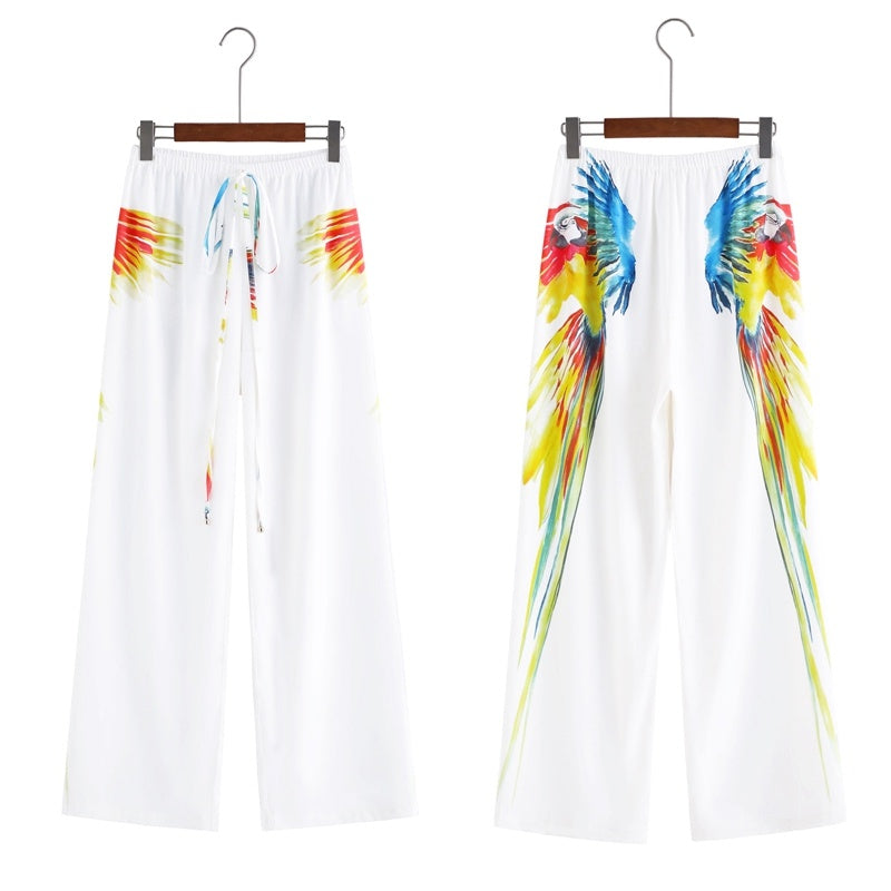Women's Loose Floral Print Casual Pant