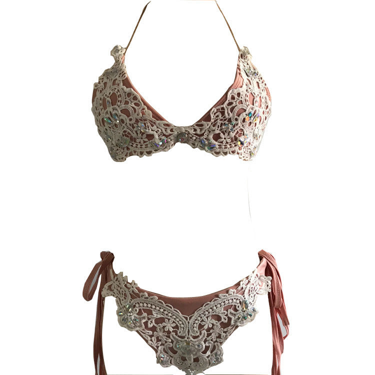 Swimsuit Women's Embroidered Split Bikini