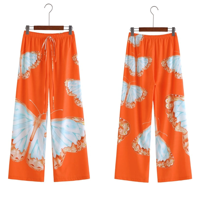 Women's Loose Floral Print Casual Pant