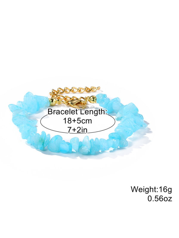 Bohemian Colorful Gravel Bracelet Natural Stone Bracelet