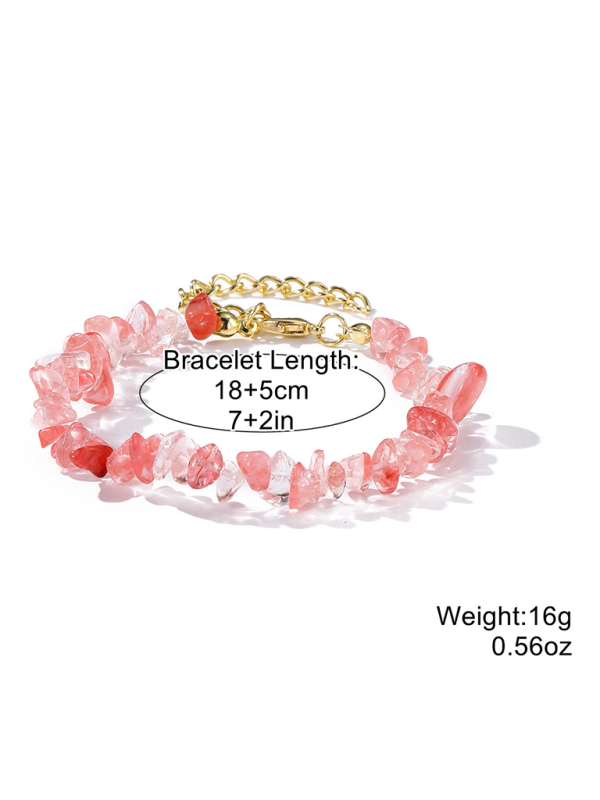 Bohemian Colorful Gravel Bracelet Natural Stone Bracelet