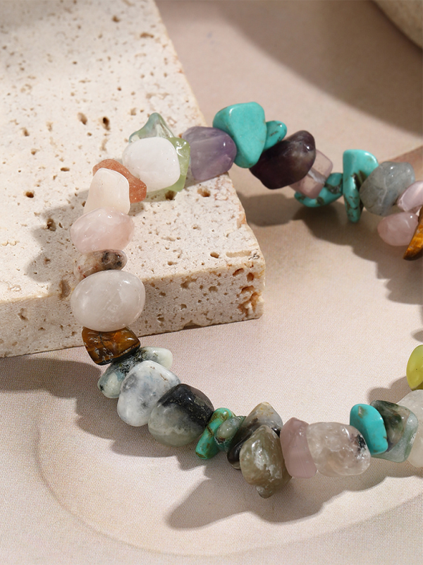 Bohemian Colorful Gravel Bracelet Natural Stone Bracelet