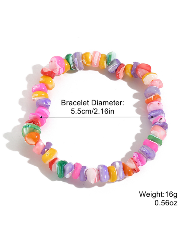 Bohemian Colorful Gravel Bracelet Natural Stone Bracelet
