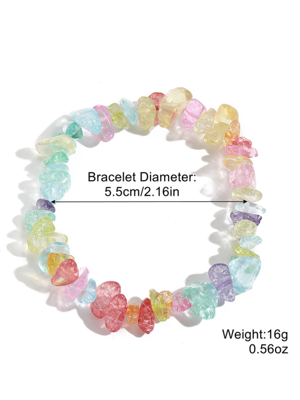 Bohemian Colorful Gravel Bracelet Natural Stone Bracelet