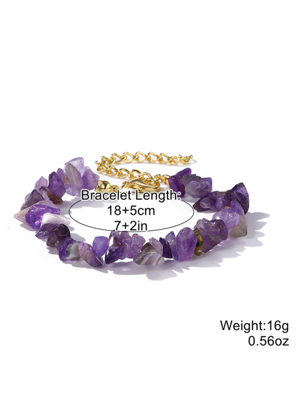 Bohemian Colorful Gravel Bracelet Natural Stone Bracelet