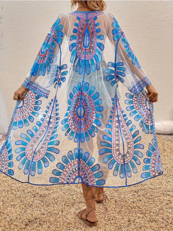New Beach Skirt Casual Vacation Lace Cardigan Bikini Swimsuit Cover-Up Sun Protection Wear