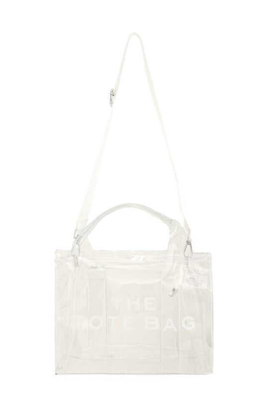 Transparent Clear Crossbody Tote Bag