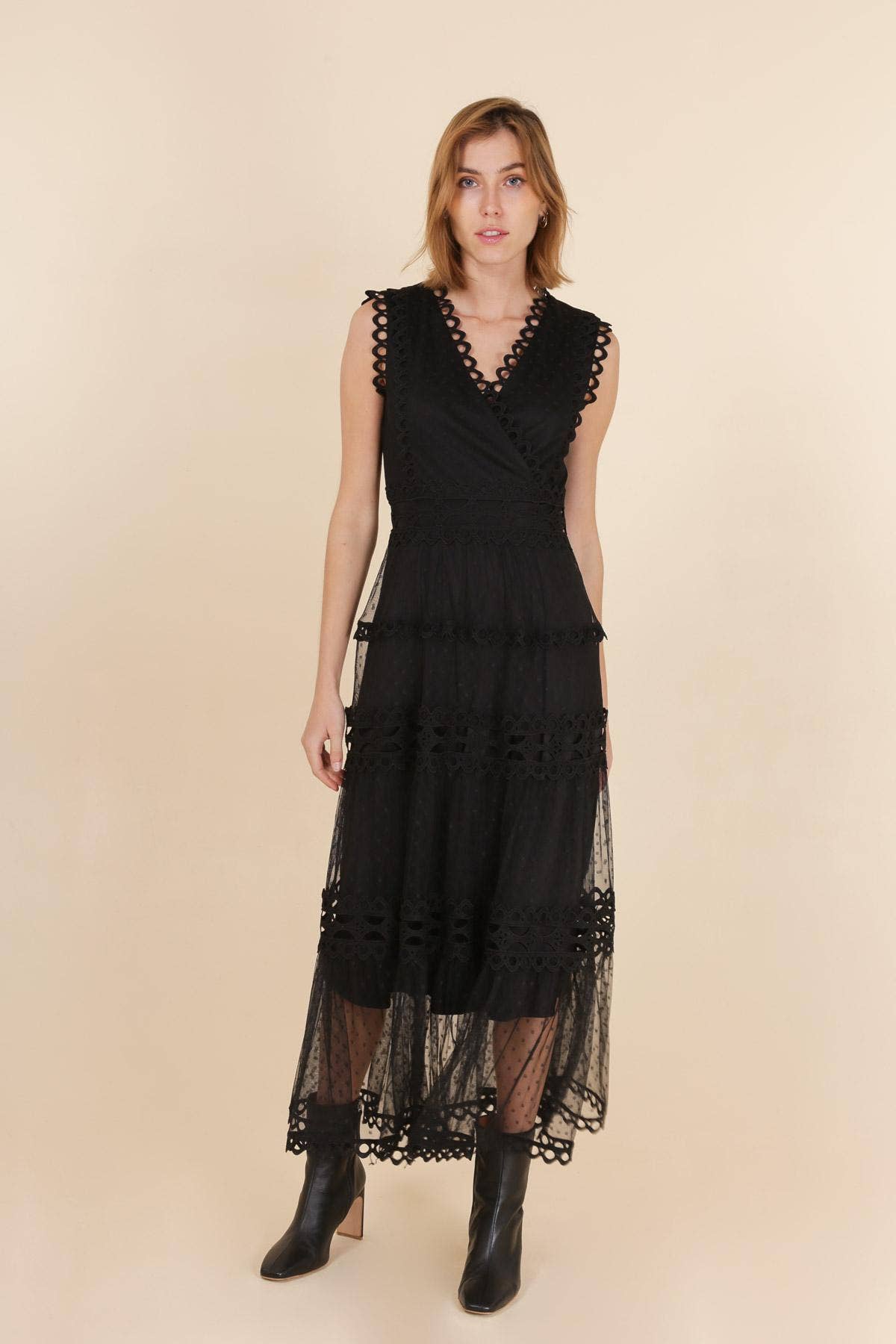 lace long dress - 80983