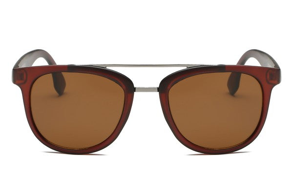 Round Brow-Bar Fashion Sunglasses