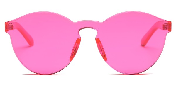 Women Round Transparent Colored Fashion Sunglasses