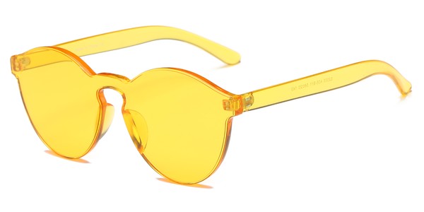 Women Round Transparent Colored Fashion Sunglasses