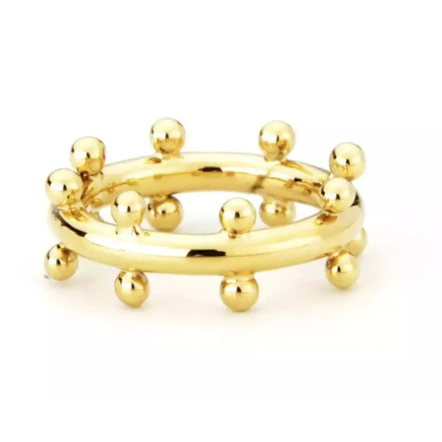 Cindy Studded Ring - Two Tone
